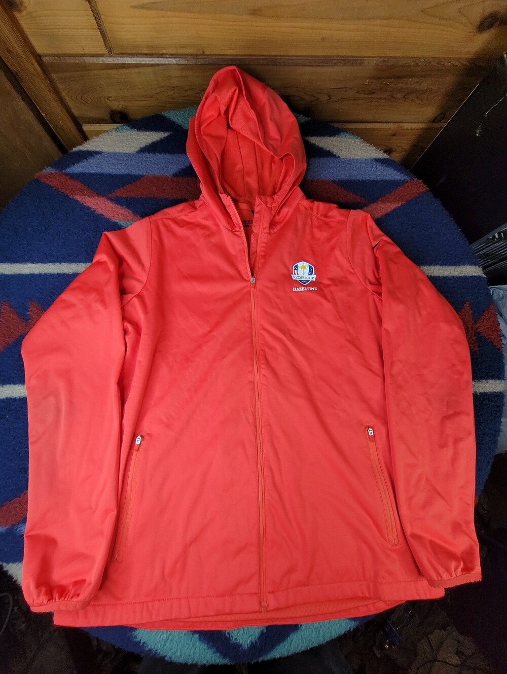 Nike Golf 2016 Ryder Cup Hazeltine Jacket Womens Large Hooded Full Zip Red *Read